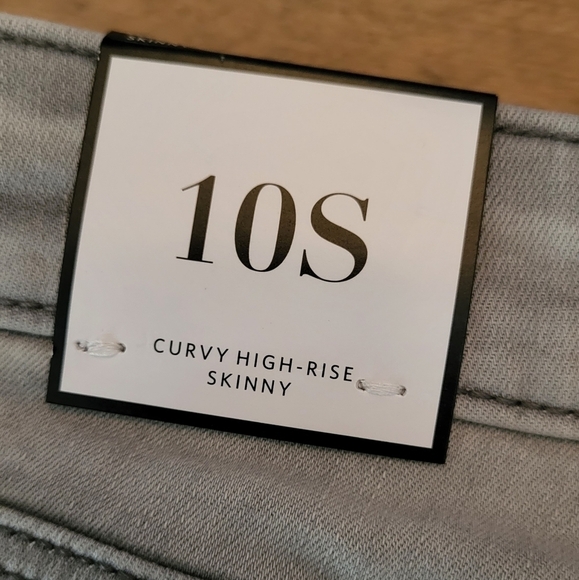 High-Rise Sailor Button Curvy Skinny Jeans Size 10S - Picture 8 of 15